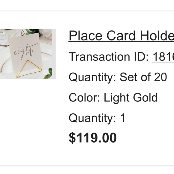 Placecard holders- set of 20 NWOT - Picture 1 of 4